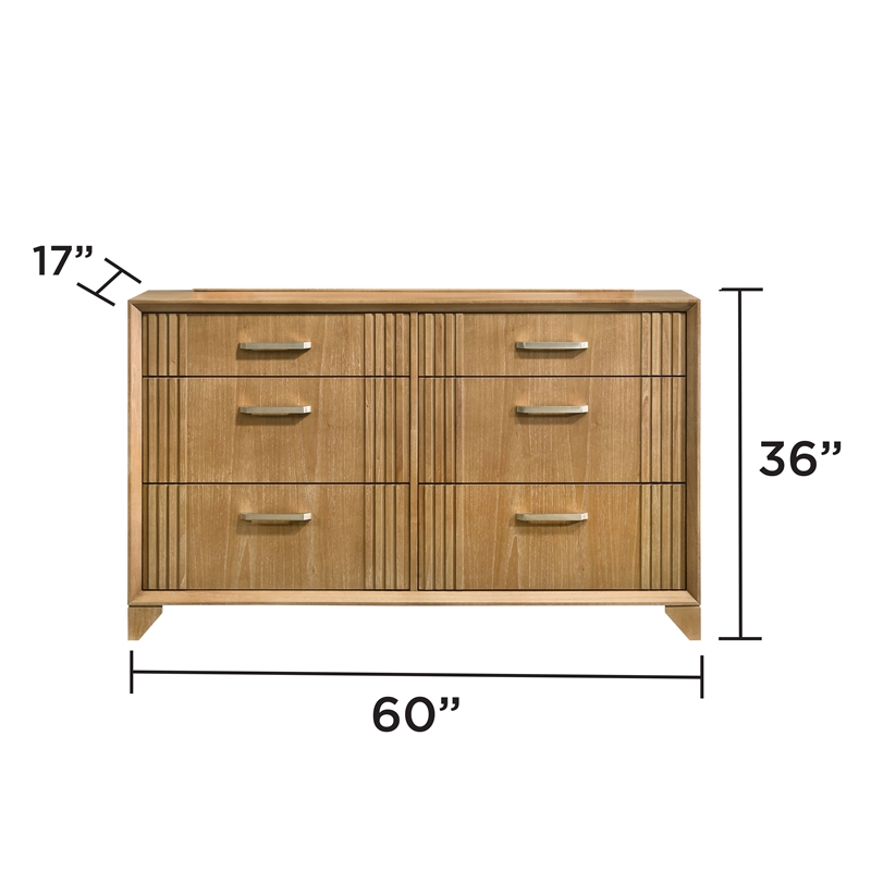 Galaxy Home Furnishings 4Pc Queen Bedroom Set with Storage Bed in Natural