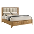 Galaxy Home Furnishings 4Pc Queen Bedroom Set with Storage Bed in Natural