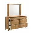 Galaxy Home Modern 6 Drawer Dresser with Full Extension Glides in Natural