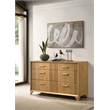 Galaxy Home Modern 6 Drawer Dresser with Full Extension Glides in Natural