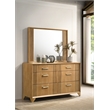 Galaxy Home Modern 6 Drawer Dresser with Full Extension Glides in Natural