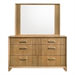 Galaxy Home Modern 6 Drawer Dresser with Full Extension Glides in Natural
