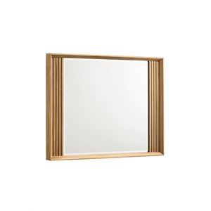 Galaxy Home Modern Bedroom Dresser Mirror with Wood Frame in Natural
