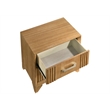 Galaxy Home Modern Bedroom Nightstand with Storage Drawer in Natural