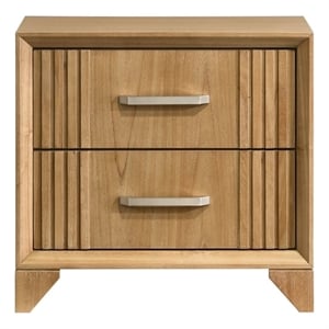 Galaxy Home Modern Bedroom Nightstand with Storage Drawer in Natural