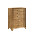Galaxy Home Modern Tall Chest with Storage Drawers & Full Extend in Natural