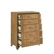 Galaxy Home Modern Tall Chest with Storage Drawers & Full Extend in Natural