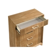 Galaxy Home Modern Tall Chest with Storage Drawers & Full Extend in Natural