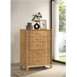 Galaxy Home Modern Tall Chest with Storage Drawers & Full Extend in Natural