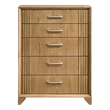 Galaxy Home Modern Tall Chest with Storage Drawers & Full Extend in Natural
