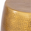201 Modern 2-Piece Aluminum Coffee & End Table Set in Gold Finish