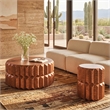 321 Modern 2-Piece Iron Geometric Table Set in Antique Copper Finish