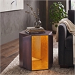 529 Contemporary 2-Piece Iron Table Set in Copper with Gold Foil