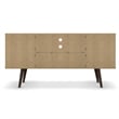 Levan Home 3-Shelf Solid Wood TV Stand for TVs up to 50