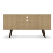 Levan Home 3-Shelf Solid Wood TV Stand for TVs up to 50