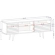 Levan Home 3-Shelf Solid Wood TV Stand for TVs up to 65