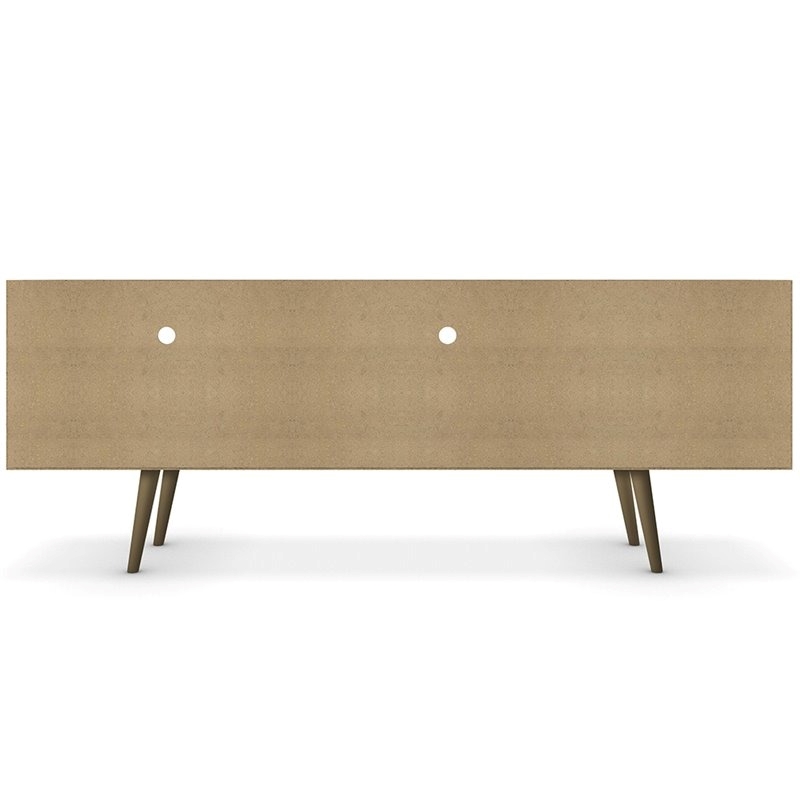 Levan Home 3-Shelf Solid Wood TV Stand for TVs up to 65