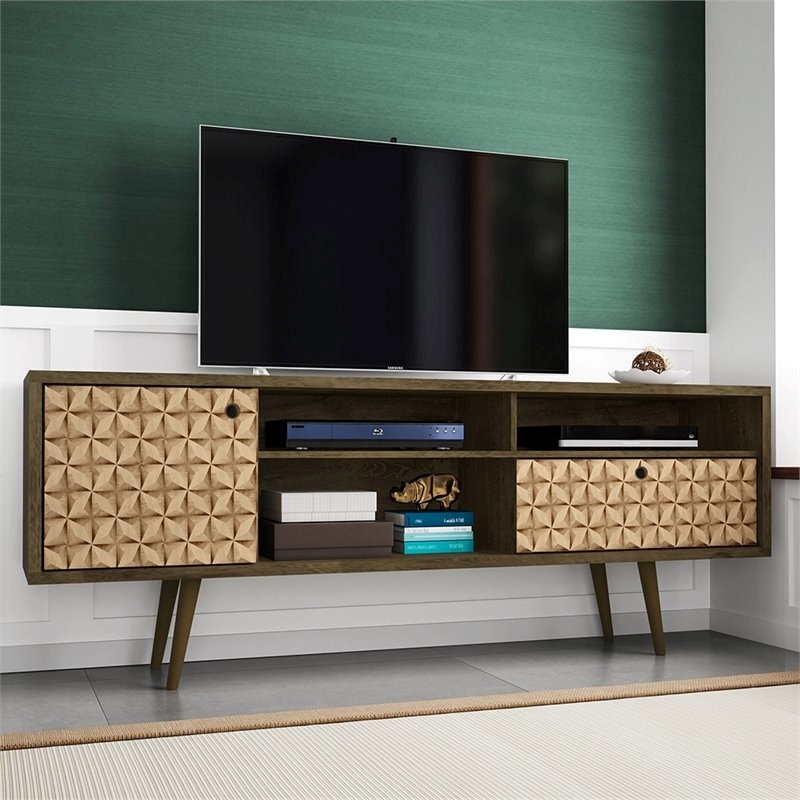 Levan Home Transitional Solid Wood TV Stand for TVs up to 65