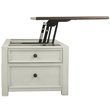 Levan Home Lift Top Coffee Table with 4 Storage Drawers in Two-Tone
