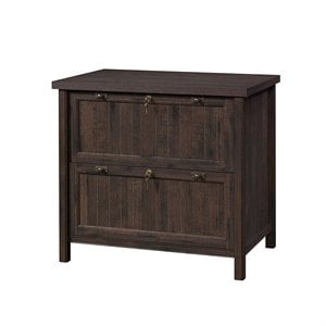 levan home 2 drawer lateral file cabinet in coffee oak
