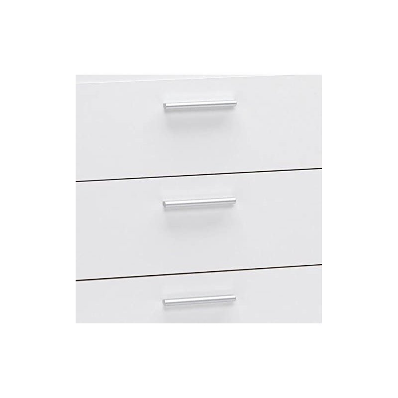 Levan Home Engineered Wood Contemporary 8 Drawer Double Bedroom Dresser in White