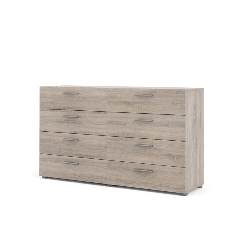 Levan Home Engineered Wood Truffle 8 Drawer Double Dresser