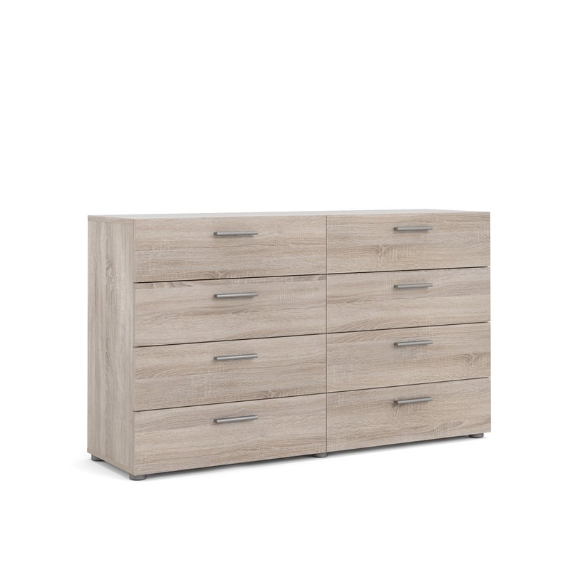Levan Home Engineered Wood Truffle 8 Drawer Double Dresser