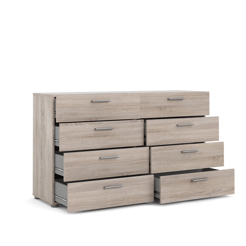 Levan Home Engineered Wood Truffle 8 Drawer Double Dresser