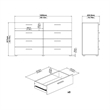Levan Home Engineered Wood Truffle 8 Drawer Double Dresser