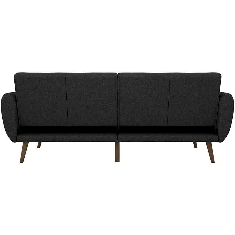 Levan Home Stylish Linen Sleeper Sofa in Dark Gray