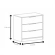 Levan Home 3 Drawer Bedroom Chest Dresser in White & Light Oak