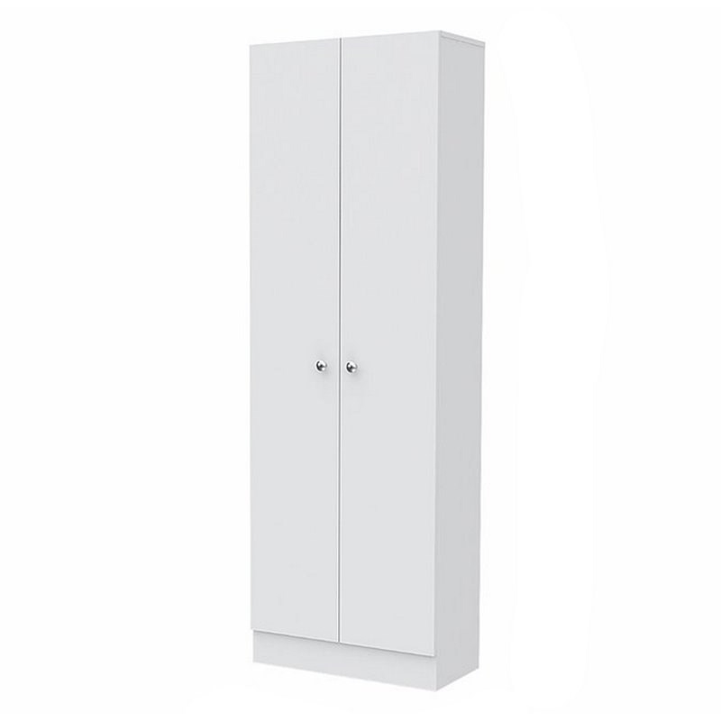 Levan Home Modern Engineered Wood Tall Utility Storage Cabinet/ Pantry in White