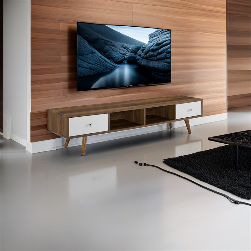 Levan Home Mid-Century Wood TV Stand for TVs up to 70