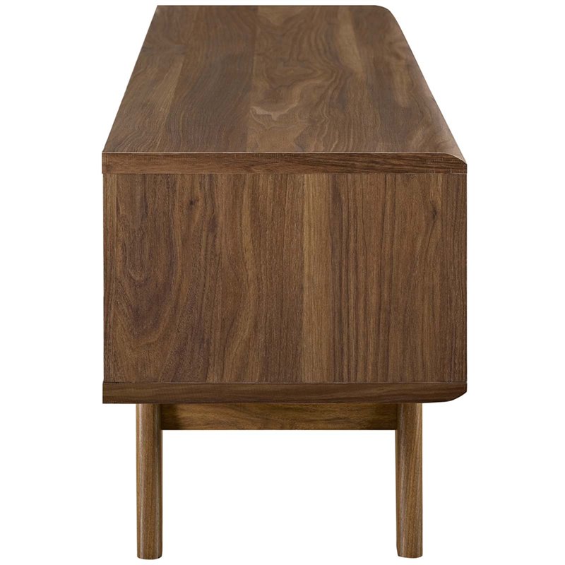 Levan Home Modern Wood TV Stand with Sliding Door for TVs up to 48