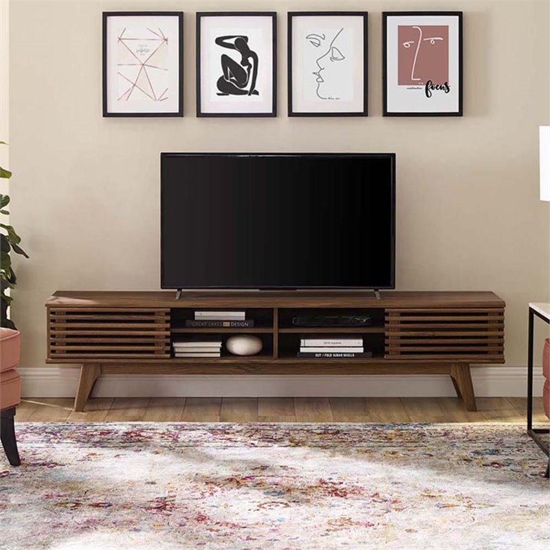 Levan Home Mid-Century Wood TV Stand for TVs up to 70