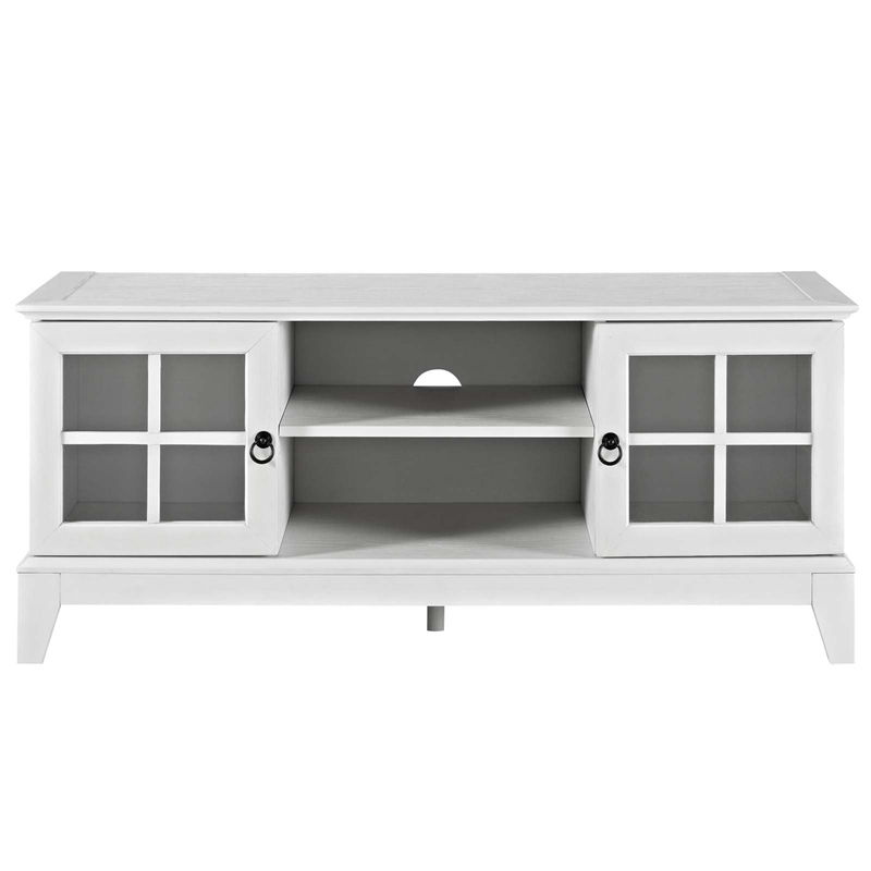 Levan Home Modern Wood TV Stand with Shelves for TVs up to 47