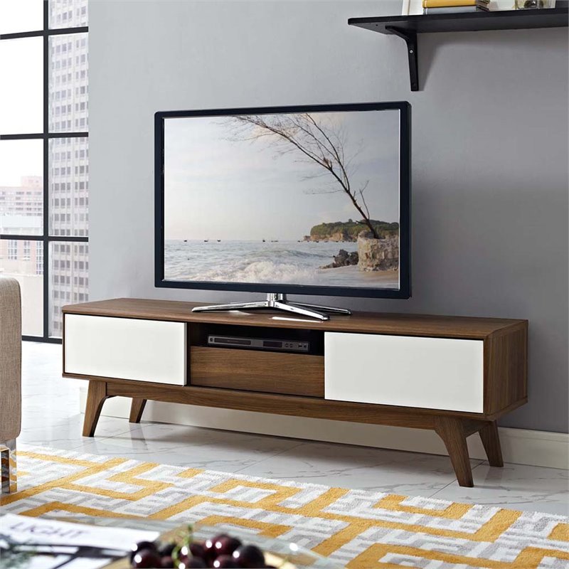 Levan Home Modern Wood TV Stand for TVs up to 59