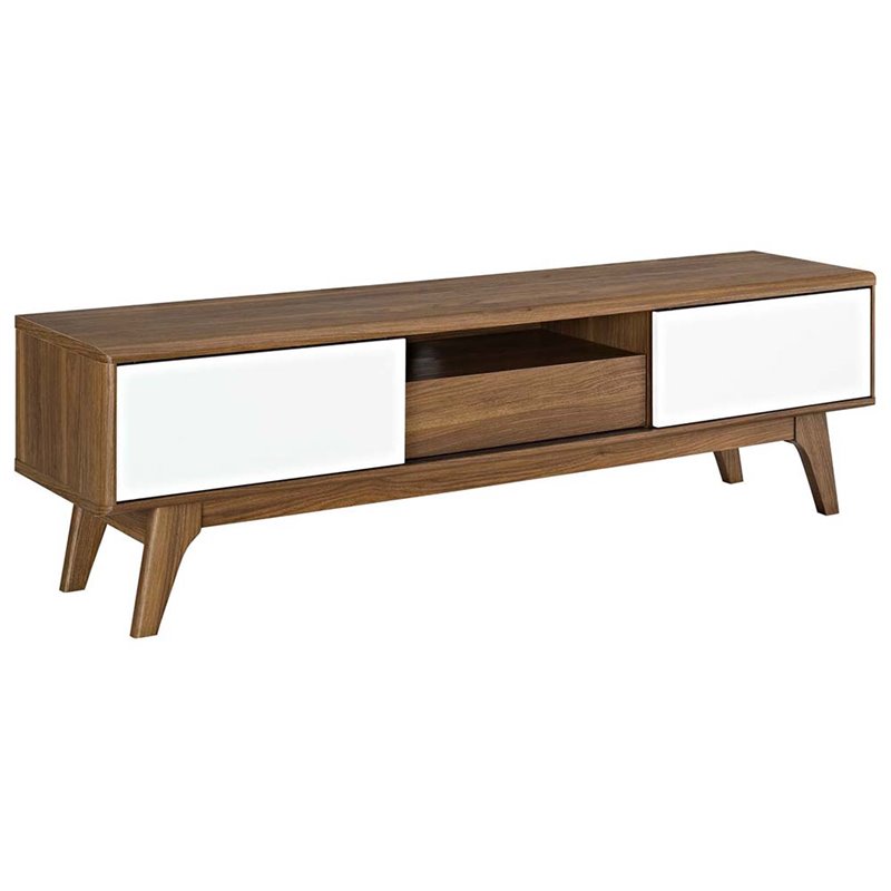 Levan Home Modern Wood TV Stand for TVs up to 59