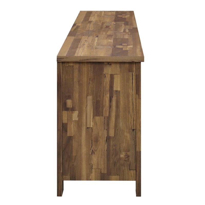 Levan Home Modern Wood Sliding Door TV Stand for TVs up to 68