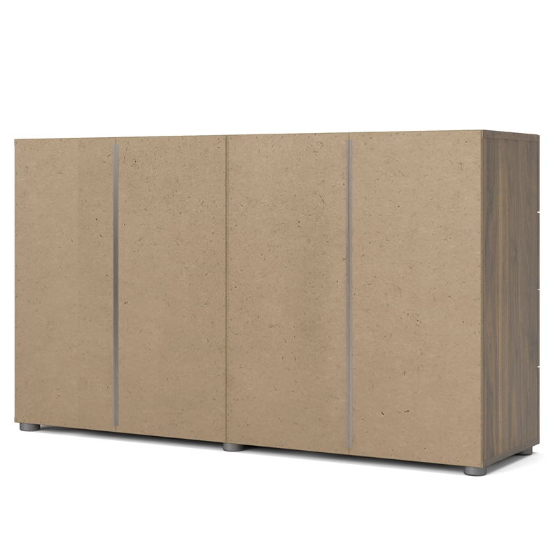 Levan Home Engineered Wood 8 Drawer Double Bedroom Dresser in Walnut