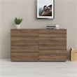 Levan Home Engineered Wood 8 Drawer Double Bedroom Dresser in Walnut