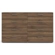 Levan Home Engineered Wood 8 Drawer Double Bedroom Dresser in Walnut
