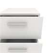 Levan Home Contemporary 2 Drawer Nightstand in White