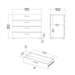 Levan Home Contemporary 4-Drawer Engineered Wood Chest in Black