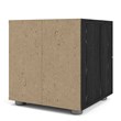 Levan Home Contemporary 2 Drawer Nightstand in Black Woodgrain