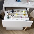 Levan Home Sewing Craft Table on Wheels in Pure White