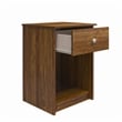 Levan Home Nightstand with Drawer in Brown Oak