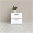 Levan Home Engineered Wood White 2psc Double Dresser and Nightstand Bedroom Set