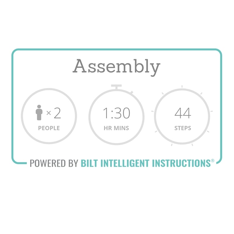 Levan Home 3 Piece Double Dresser and Nightstand Bedroom Set in White