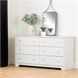 Levan Home 4-Piece Set with 6 Drawer Dresser & Dresser & 2 Nightstands